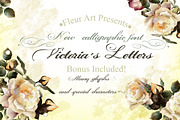 Calligraphic vintage styled font, a Script Font by FleurArt (Thumbnail 1 of 3)