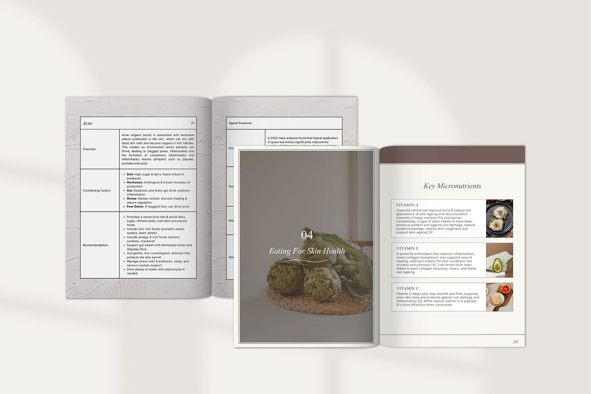 Holistic Skin Ebook Premade Canva, a Presentation Template by Naturopath Hub (Photo 11 of 11)