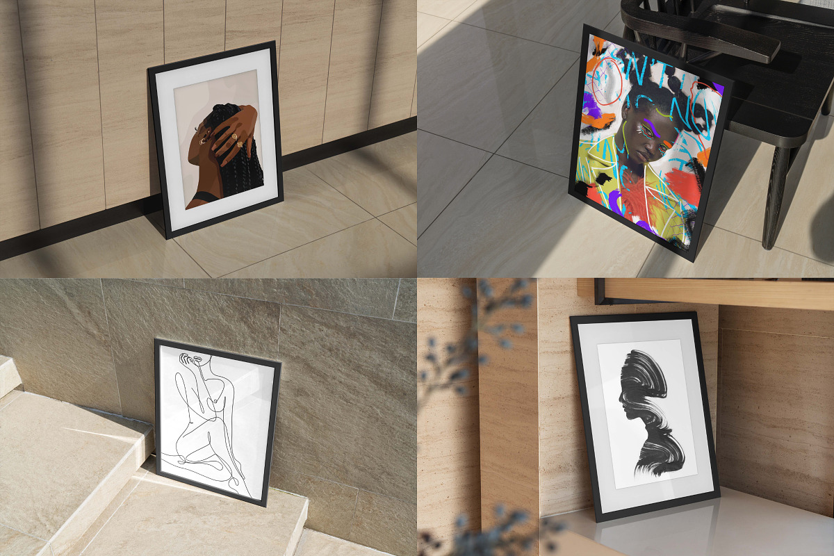 Photo Frame Mockups, a Print Template by Dikarte.Store (Photo 9 of 11)