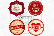 Vintage Valentines Day Labels PNG, a Seasonal Illustration by ThatsDesignArt (Thumbnail 6 of 9)