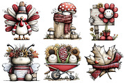 Whimsical Thanksgiving Clipart Set, an Illustration by Daily.Designs (Thumbnail 5 of 5)