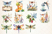 Summer Dragonfly Garden Clipart, an Illustration by Dream Creation (Thumbnail 4 of 4)