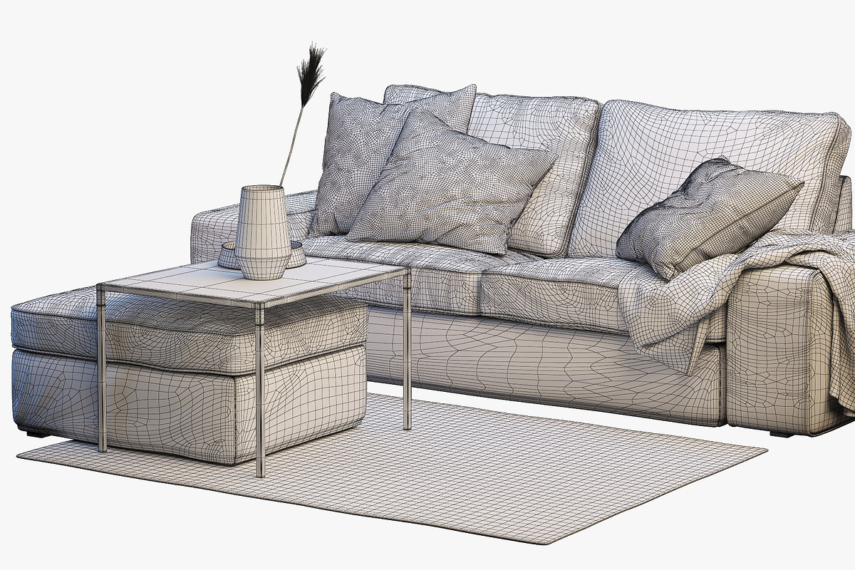 Two-seat sofa 2 3d model, a Furniture 3D Model by 3dmitruk (Photo 6 of 10)
