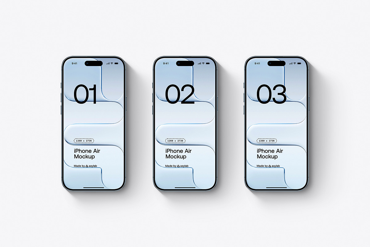 iPhone Air - 24 Mockups Scenes, an iPhone Mockup by Asylab (Photo 15 of 62)