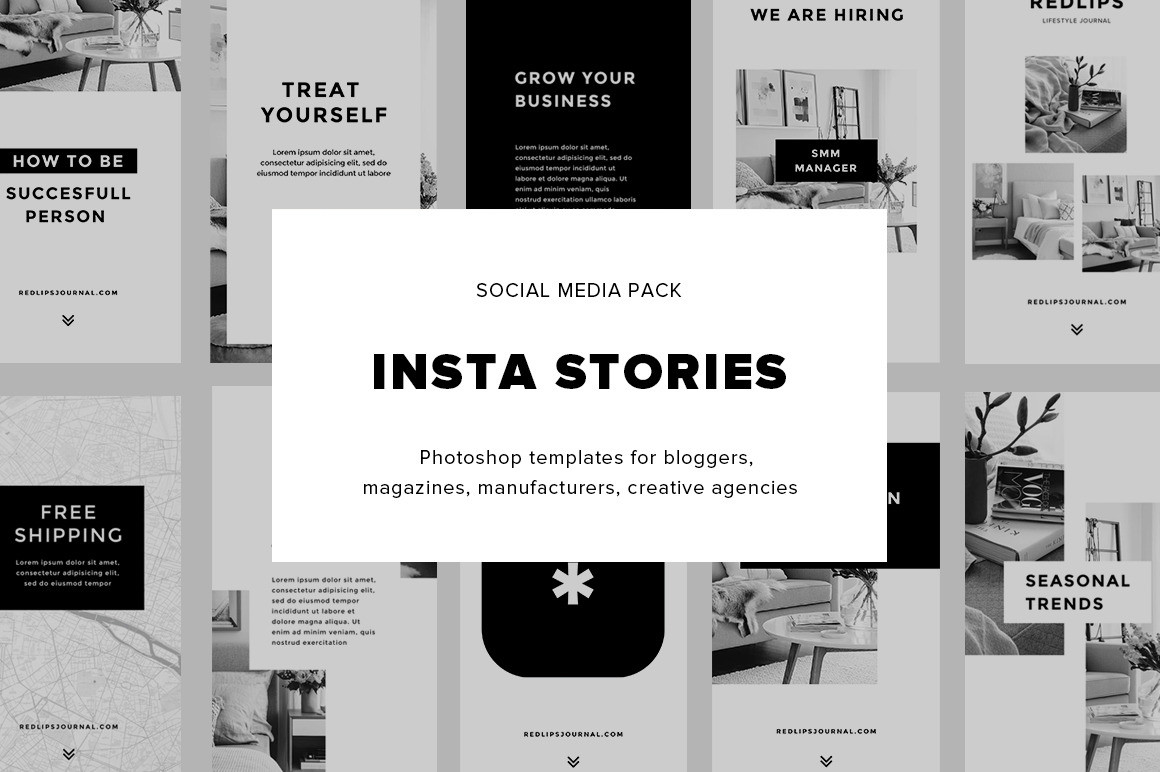 INSTA STORIES Social Media Pack, a Social Media Template by Marie Smth