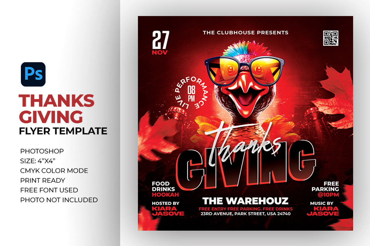 Thanksgiving Flyer, a Flyer Template by Artonix (Photo 1 of 2)