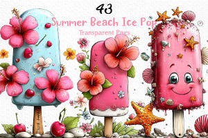 Whimsical Cold Summer Beach Ice Pop, an Illustration by Craft Nest