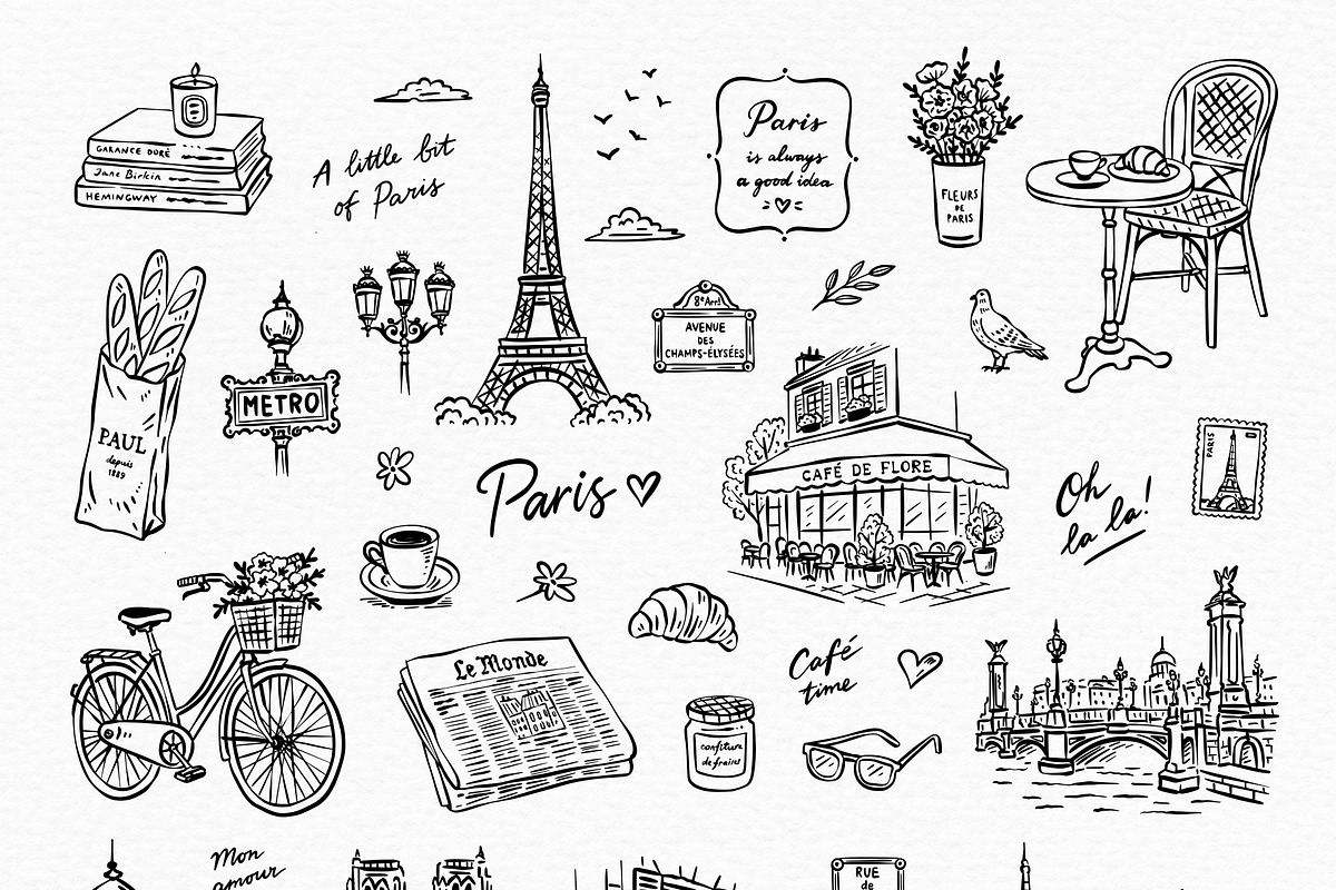 Parisian Moments Illustrations, an Object Illustration by Redchocolate (Photo 7 of 8)
