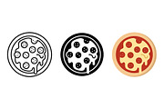 Pizza Vector Icons, a Solid Icon by Artonix (Thumbnail 2 of 2)
