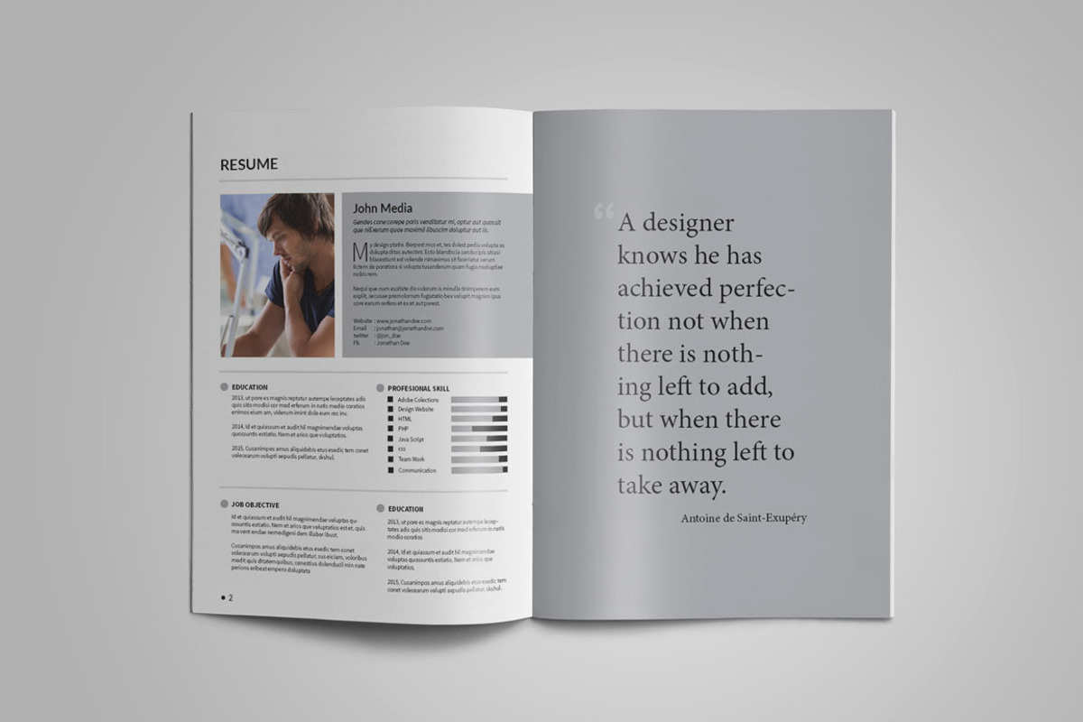Graphic Designer Portfolio Template, a Brochure Template by vanroem2nd (Photo 2 of 18)