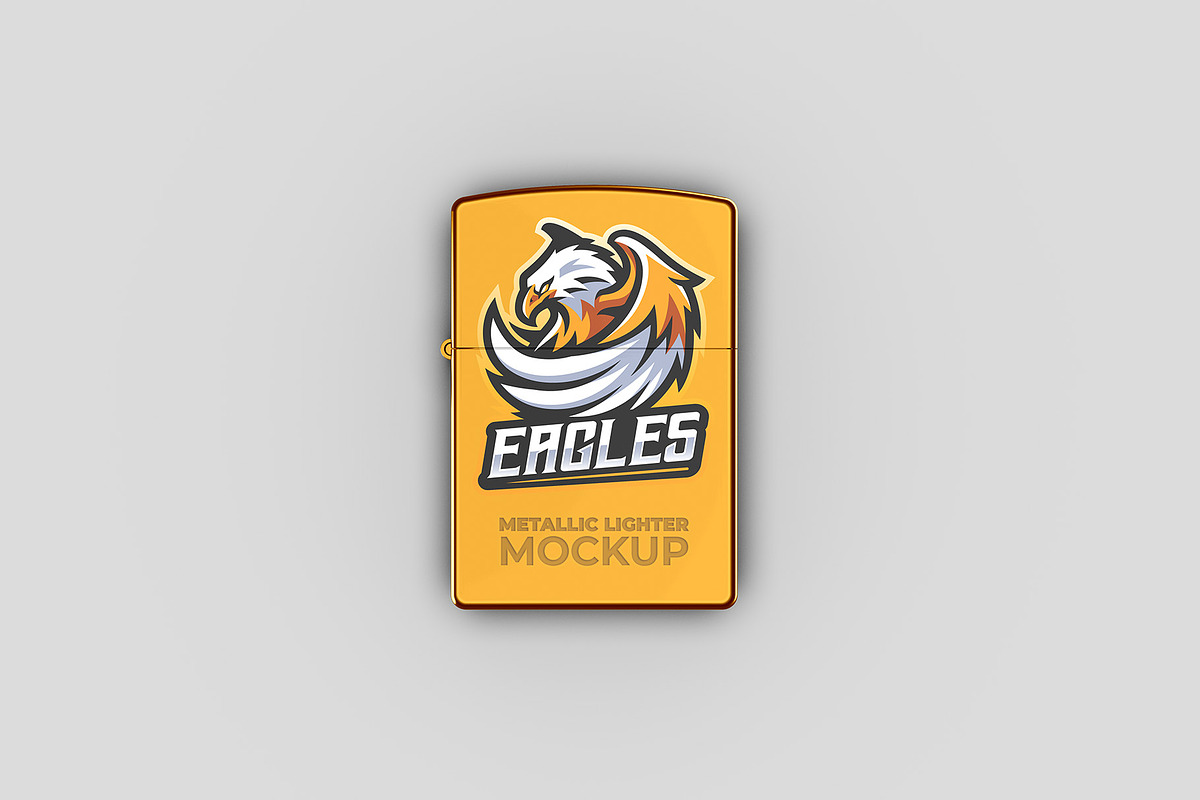 Metallic Lighter Mockup - 8 views, a Merchandise Mockup by Illusiongraphic (Photo 7 of 21)
