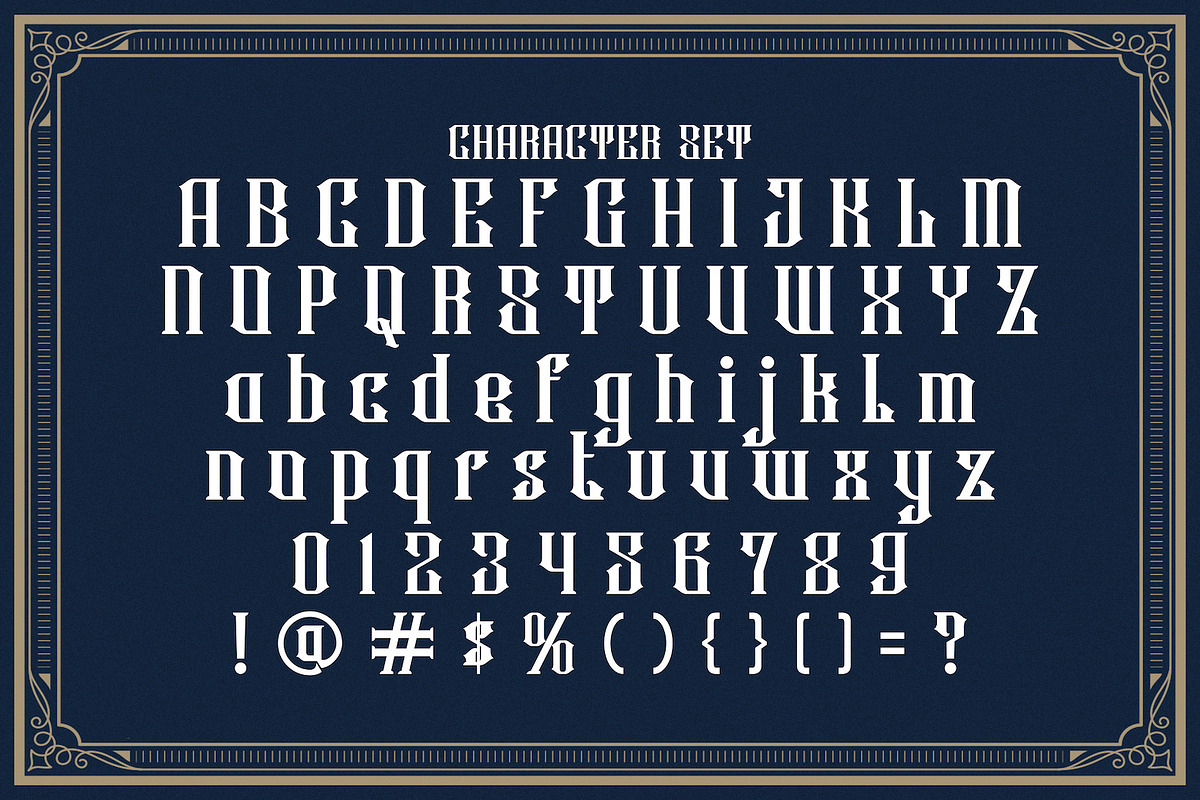 Rowney Kahfi - Victorian Style Font, a Blackletter Font by StringLabs (Photo 7 of 8)