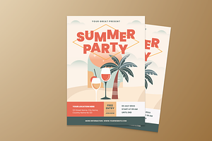 Summer Party Festival Flyer, a Flyer Template by MMPixelCraft