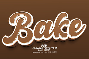 Bake PSD 3d Editable Text Effect