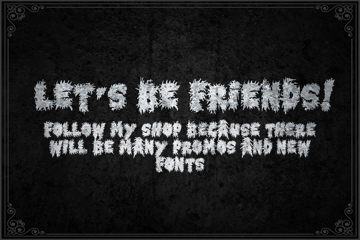 Horror Metal, a Font by Letterara (Photo 9 of 9)