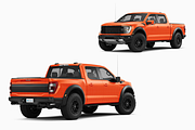 Pickup Truck Mockup 9, an Advertising Mockup by Mockupix (Thumbnail 8 of 12)
