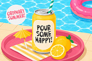 Ordinary Summer Playful Display Font, a Handwritten Font by Littlehand (Thumbnail 5 of 9)