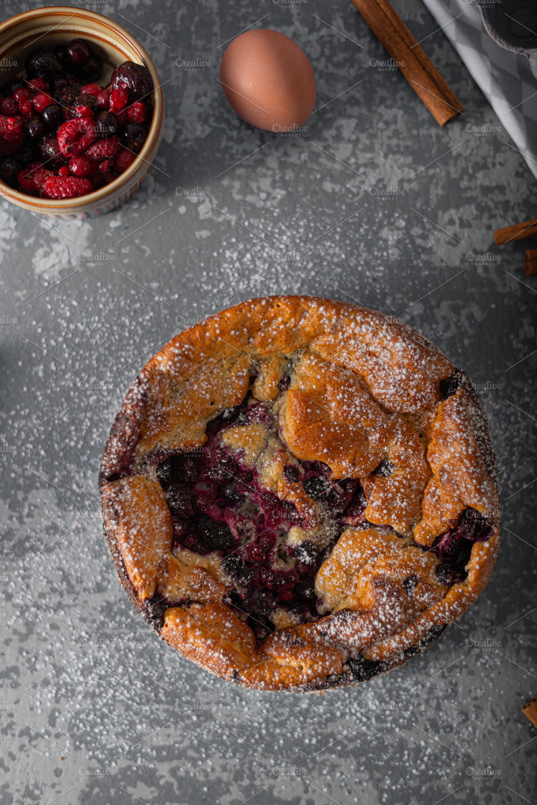 Breaded rustic pie with berries, a Food & Drink Photo by Stepanek Photography