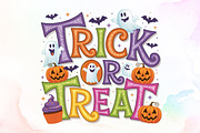 Trick or Treat Halloween Ghost Pumpk, an Illustration by Sublimation Artist (Thumbnail 1 of 9)