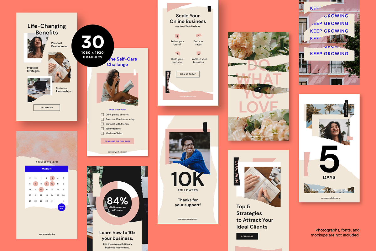 Torn Paper Social Media Templates, a Templates & Theme by sungandco (Photo 2 of 5)
