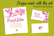 Cherry blossom watercolor art, an Illustration by Anna's Creative Store (Thumbnail 3 of 3)