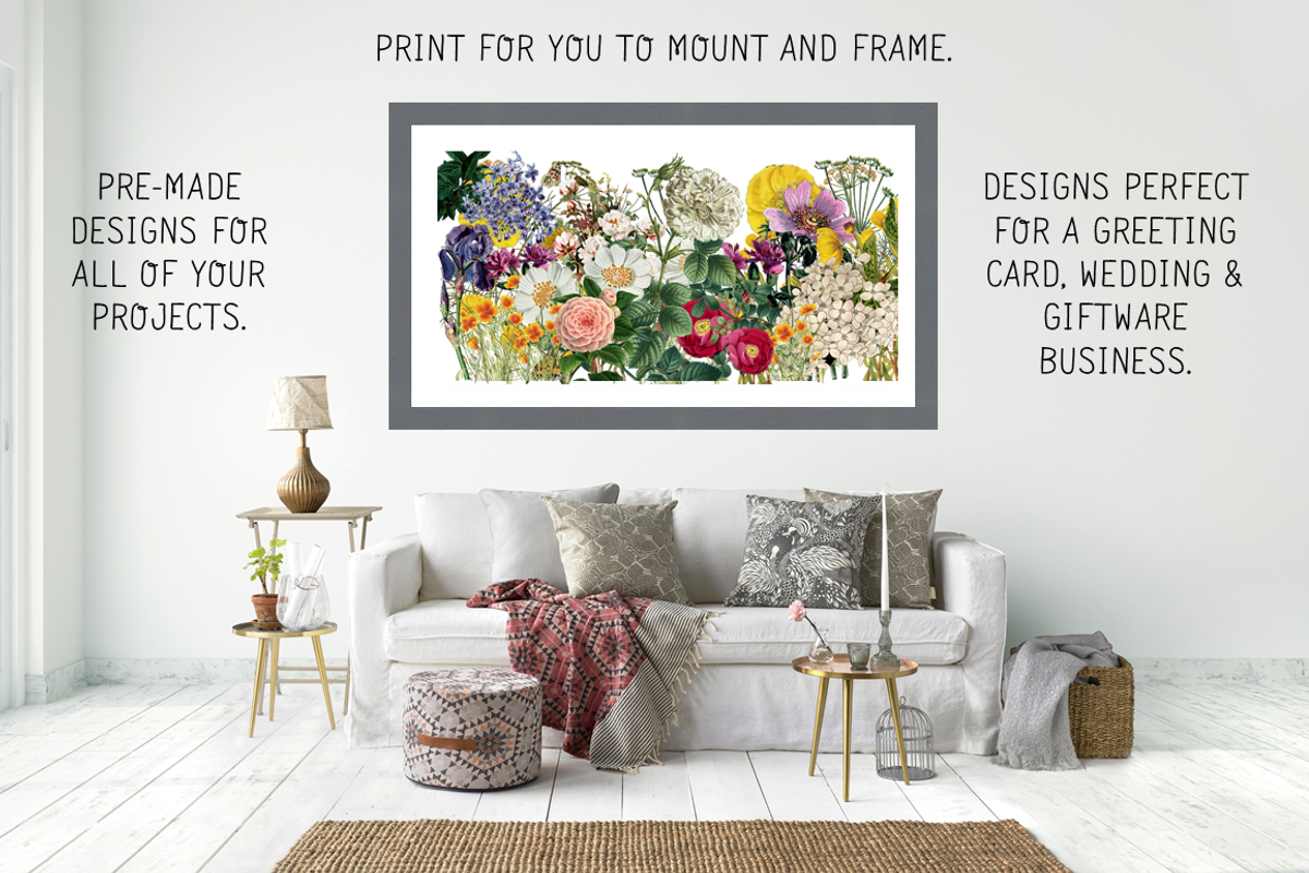 COTTAGE GARDEN BOTANICAL PRINTS, an Invitation Template by Ginger Duck Graphics (Photo 3 of 7)