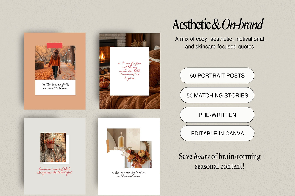 Fall Quotes Instagram Templates & Stories preview 3