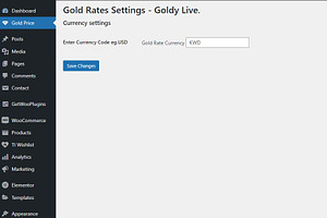 Live Gold Price With Chart - Plugin