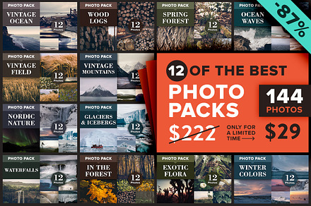 12 Photo Packs - 144 Nature Photos
