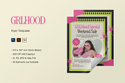 GRLHood Femme Wear - Flyer Template, a Flyer Template by StreaksideStd (Thumbnail 1 of 3)