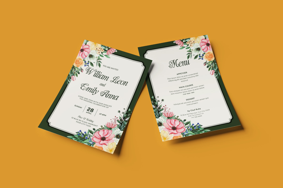 Balootic Wedding Invitation Template, an Invitation Template by dokudokunomi (Photo 2 of 4)