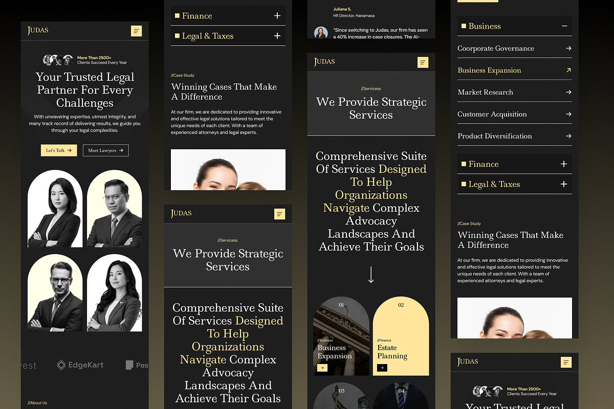Judas - Law Firm Website, a Landing Page Template by SLAB! Design (Photo 5 of 5)