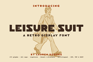 Leisure Suit | 70s Retro Font