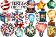 Christmas Lights Clipart, an Illustration by Daily.Designs (Thumbnail 1 of 5)
