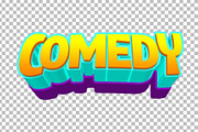 Comedy 3D Editable Text Effect PSD, a Layer Style Add-On by TrueVector (Thumbnail 2 of 2)