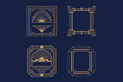 Elegant Art Deco 8 Square Frames, a Decorative Illustration by Stanislav Kharchevskyi (Thumbnail 3 of 3)