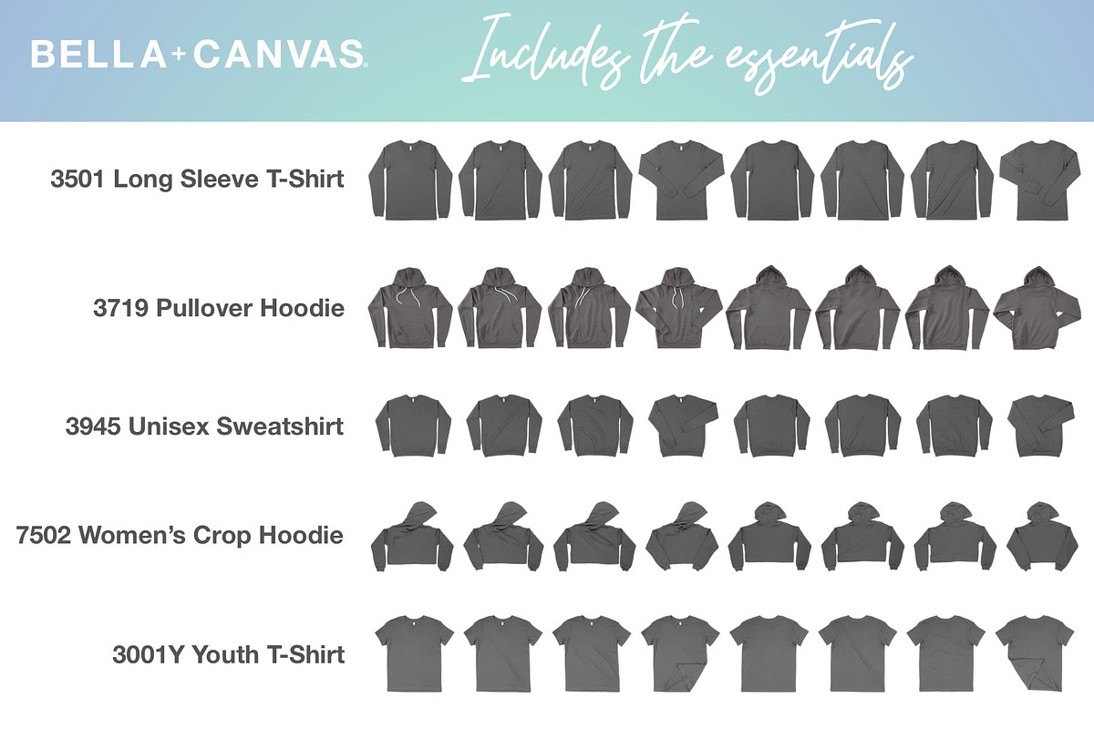 Bella + Canvas Mockup Essentials, a Hoody Mockup by Pixel Sauce™ (Photo 3 of 6)