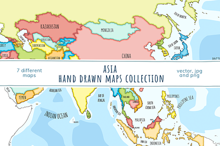 Asia Maps Collection