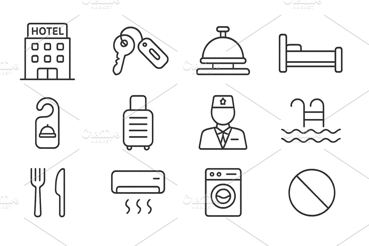 Hotel amenities and services, an Illustration by ZinetroN