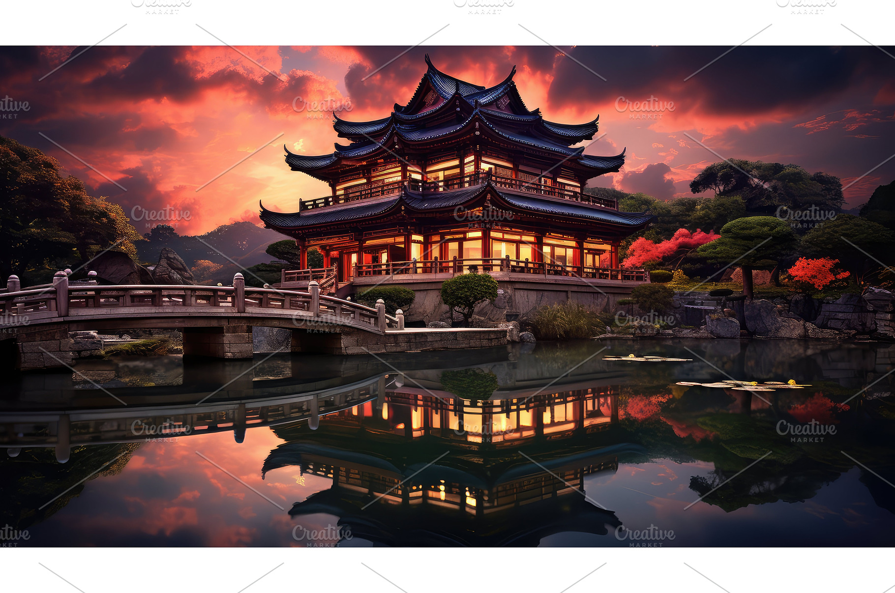 religion asia temple building ai, a Background Photo by pikepicture