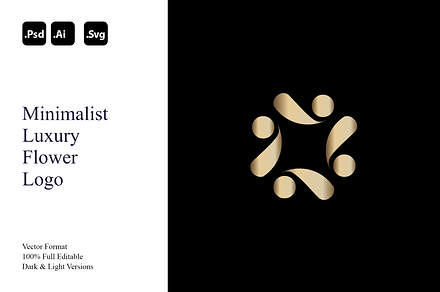 Minimalist Luxury Flower Logo, a Branding & Logo Template by Luxury Logos