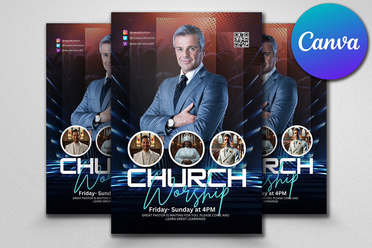 Destiny Night Prophetic Church Flyer, a Flyer Template by Psd Templates (Photo 2 of 3)