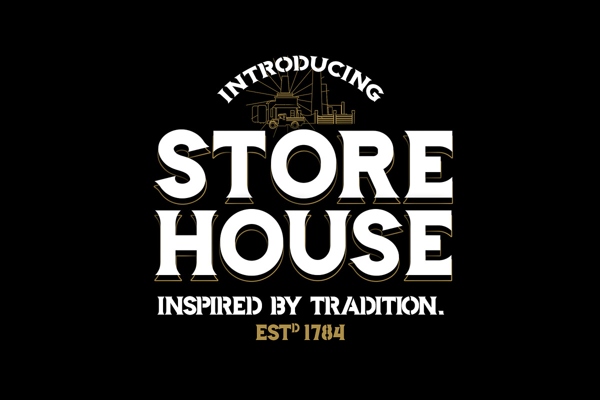 Storehouse Font + Vector shapes preview 4