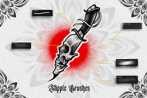 100 Stipple Tattoo Brush Pack