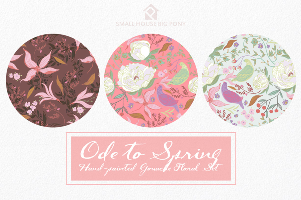 Ode to Spring- Gouache Floral Set, an Illustration by SmallHouseBigPony (Photo 10 of 13)