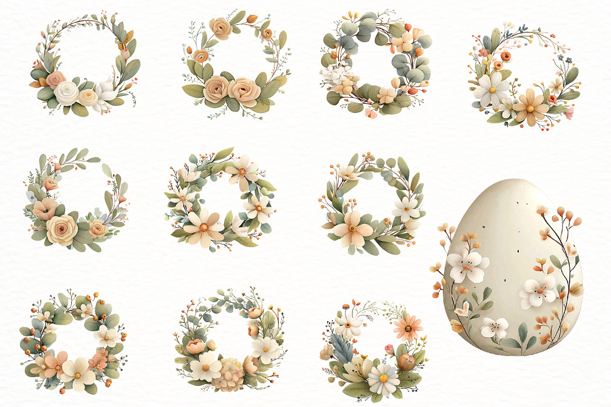 Hand-Drawn Spring Frames Clipart, an Illustration by Designworld (Photo 3 of 7)