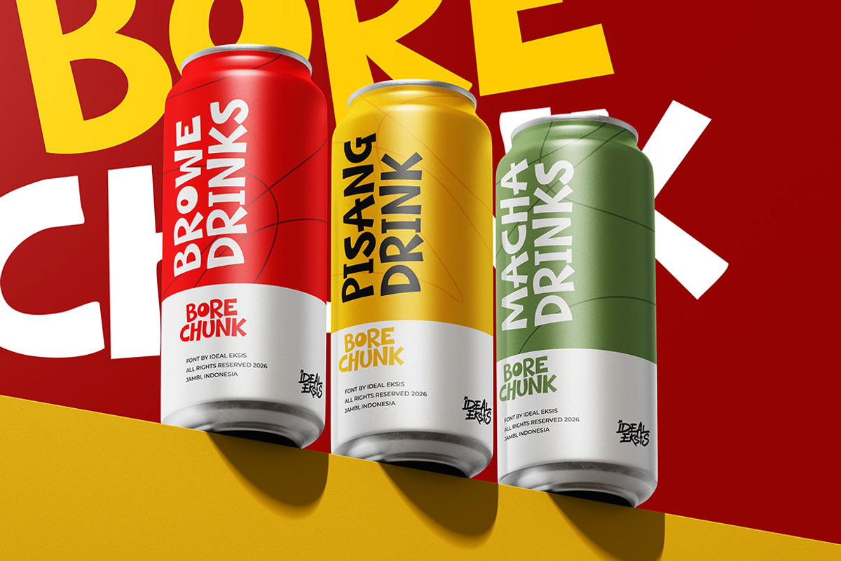Bore Chunk - Food Font, a Handwritten Font by Ideal Eksis (Photo 7 of 10)