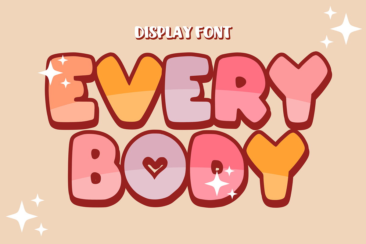 Love Peace - Cartoon Font Types, a Font by KiddoGlyphs Studio (Photo 2 of 3)