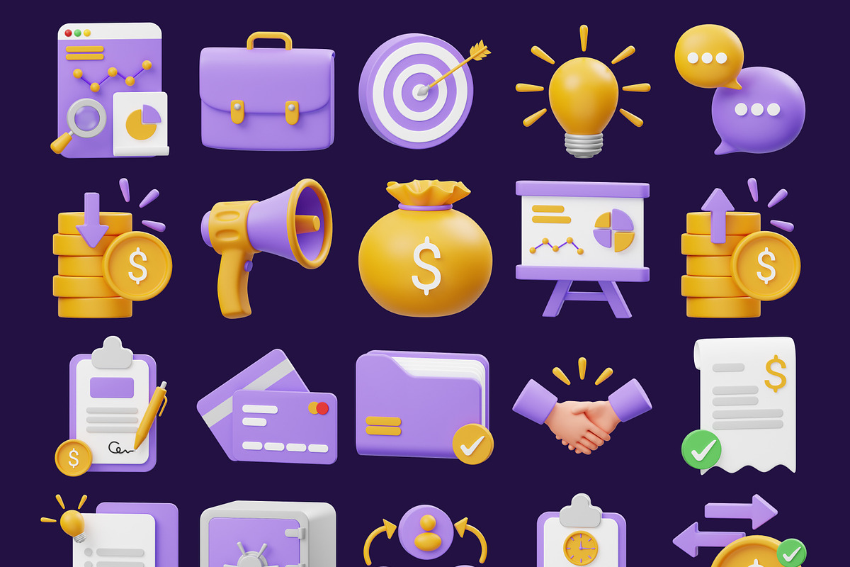 Business 3D Icon, an Object 3D Model by GoTemp (Photo 5 of 6)