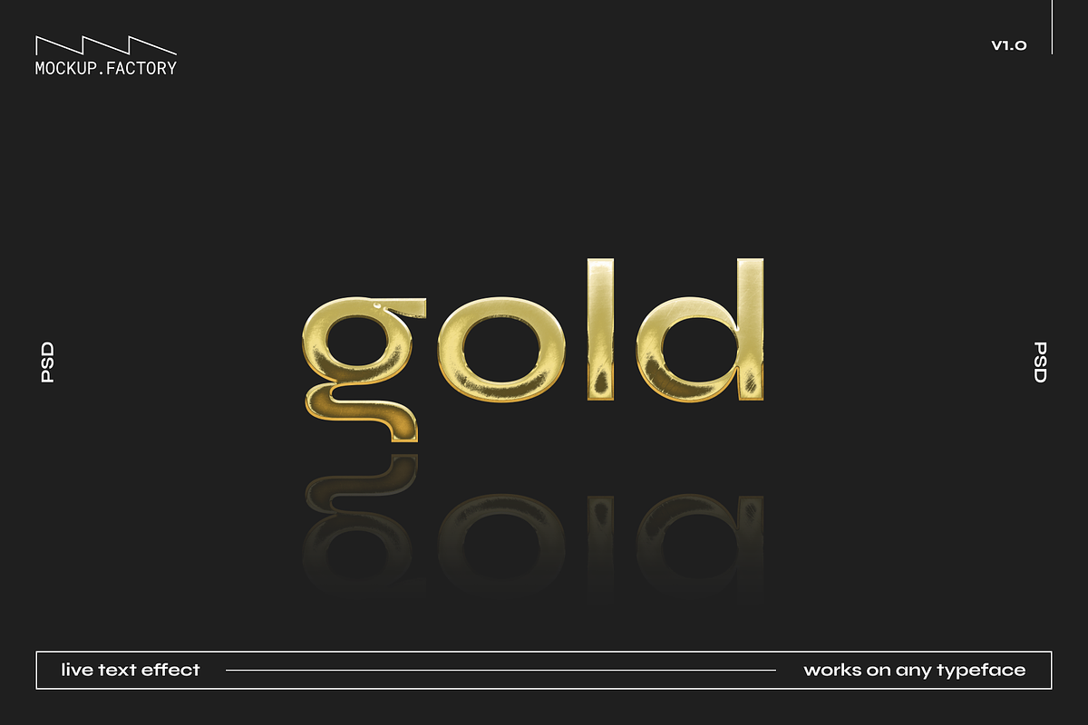 Gold | Live Type & Vector Effect, an Object Graphic by Mockup.Factory (Photo 2 of 7)